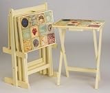 Coastal Collage TV Tray Set