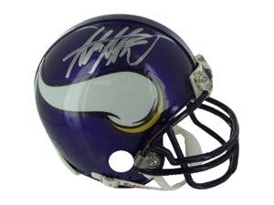 GAI Authentic Adrian Peterson Autograph Minnesota Vikings Mini Helmet w/ Display Case