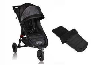 Baby Jogger 2012 GT Mini Stroller WITH Baby Jogger Black Footmuff (Black/Shadow) photo