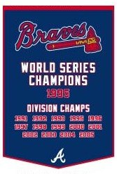 Atlanta Braves 24"x36" Wool Dynasty Banner - Baseball Sports Merchandise