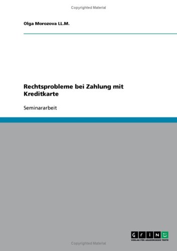 Rechtsprobleme bei Zahlung mit Kreditkarte