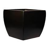 Fiberglass Planter - Stockholm Style, Square Planter, Matte Black Color, 12