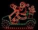 Lighted Holiday Display 6648-LED Animated Santa in Golf Cart - LED