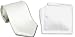 Solid White Tie and Hanky Set