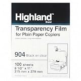 Transparency Film, Removable, 8-1/2x11, 100/BX