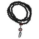 Buddhist Mala Beads - Large 14mm beads - Black sandalwood