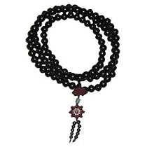 Buddhist Mala Beads - Large 14mm beads - Black sandalwood