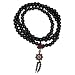 Traditional Mala Beads - Large 14mm carved beads - Black sandalwood