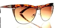 Improving Lifestyles Sungalsses Wayfarer Style with Slight Cat Eye Brown
