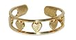 New 10 KT Toe Ring Yellow Gold Hearts Toering