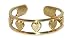 New 10 KT Toe Ring Yellow Gold Hearts Toering
