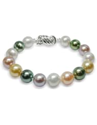 10x11mm Natural Rainbow Cultured Pearl Bracelet - 8 inches