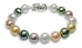 10x11mm Natural Rainbow Cultured Pearl Bracelet - 7 inches