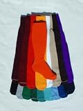 Midweight Solid-Color Tube-sock, ADULT size in 18 colors