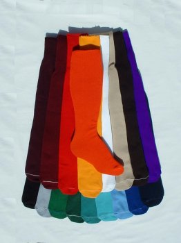 Midweight Solid-Color Tube-sock, ADULT size in 18 colors