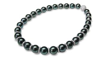 12 x 14mm black Tahitian south sea cultured pearl 