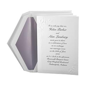 Calla Lily Wedding Invitation White (50 Pack)
