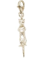 Rembrandt Charms Sea Otter with Pearl Charm with Lobster Clasp