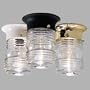White Marine Glass Ceiling Fixture
