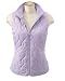 Devon & Jones Pink Signature Quilted Vest, XL, Azalea/Azalea Stripe