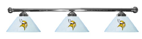 Minnesota Vikings Pool Table Light - Chrome Bar