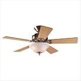 Hunter Fans 28035 44 Auberville Fan Brushed Nickel Small Ceiling Fan w/ Light