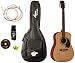 Lyon by Washburn USM Acoustic Guitar with Built-in Digital Tuner- LG2TPAK