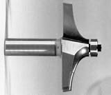 3290 CARBIDE-TIP THUMBNAIL TABLE EDGE ROUTER BIT 1-3/8 DIA X 3/8 CL X 7/16 PROFILE WIDTH X 1/4 SH