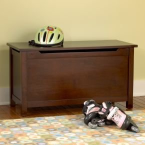 Kids Toy Chests Kids Solid Espresso Brown Toy Box