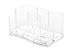 BINO 'The Wave' 6 Compartment Acrylic Jewelry and Makeup Organizer, Clear and Transparent Cosmetic Beauty Vanity Holder Storage