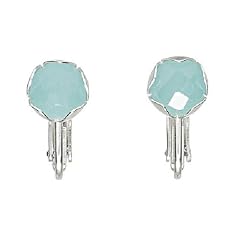 Pilgrim Damen-Ohrclips Versilbert, Blau 485-203