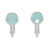 Pilgrim Damen-Ohrclips Versilbert, Blau 485-203