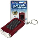 Solar Energy LED Flashlight w/ Keychain – Red. Product Category: Hardware > Camping/Outdoors
