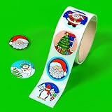 Holiday Stickers - 100 per roll