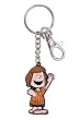 Peppermint Patty Keychain Peanuts w/ Clasp - Snoopy Keychain - Zipper Pull