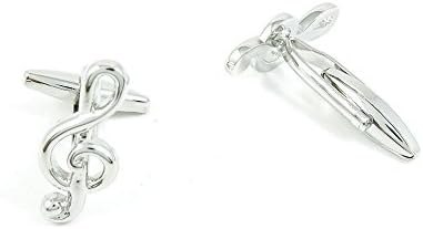 5 Pairs Cufflinks Cuff Links Fashion Mens Boys Jewelry Wedding Party Favors Gift FOR074 Shinning Silver Music Note