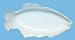 White Fish Ceramic Pottery Snapper Small Bowl 12"x6"x1.75"