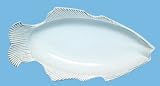 White Fish Ceramic Pottery Snapper Small Bowl 12"x6"x1.75"