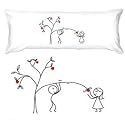 BoldLoft "Love Grows For You" Body Pillowcase-Romantic Valentine's Day Gifts for Couples,Cute Valentines Gifts for Him or Her,Romantic Anniversary Gifts