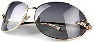 Ms. fashion classic wild leopard head men polarized sunglasses yurt glasses sunglasses tide (Golden)