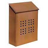 Decorative Standard Vertical Mailbox – Antique Brass