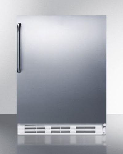 Summit FF6SSTBADA 5.5 cu. ft. Freestanding Refrigerator with Auto Defrost, Stainless Steel Door,
