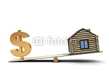 Wallmonkeys Peel and Stick Wall Decals - House and Money - 60