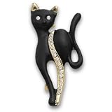 Crystal Cat Pin