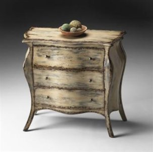 Butler Wood Venetian Blue Bombe Chest