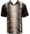 Barb Wire Embroidered Biker Shirt, Locked Up, Dragonfly