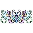 BUTTERFLY WITH VINES Temporary Tattoo 1.5x2.5