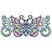 Butterfly With Vines Temporary Tattoo 1.5x2.5