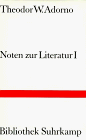 Noten zur Literatur I - Theodor W. Adorno