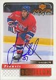 Francis Bouillon, Montreal Canadiens Autographed Card